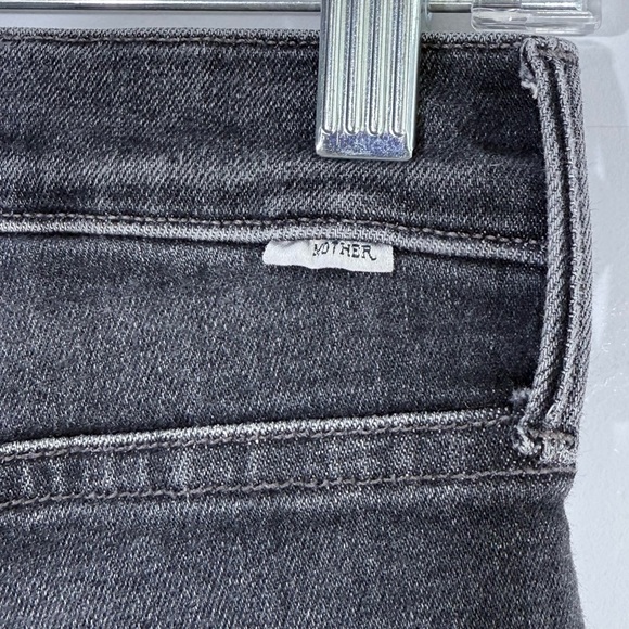 Mother Mid Rise Dazzler in The Night Is Watching 27 Stretch Black Gray Denim - Picture 12 of 16